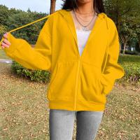 Sudadera De Mujer Con Capucha Y Cremallera De Primavera Otoño Color Sólido Manga Larga Bolsillos Cierre De Cremallera Exteriores - details 65