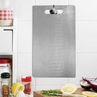 Tabla De Corte Doble Cara De Metal Con Agarre Fácil Para Hornear Tabla De Cocina Para Carne Frutas Verduras Herramienta De Cocina Rectangular Material De Titanio - details 2