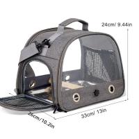 Mochila Portátil Para Perros Con Percha Y Ventana Lateral Plegable Pequeña Caja De Viaje Para Mascotas Suministros De Jaula Para Pájaros - details 10
