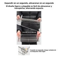 Cesta De Almacenamiento Portátil Plegable Para Mesa De Escritorio Y Camping Organizador De Escritorio De Aluminio - details 6