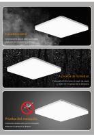 Lámpara De Techo LED Cuadrada Para Iluminación De Dormitorio Y Sala De Estar En Blanco Cálido Neutro Frío 48W 36W 24W 18W Luz LED Autónoma Control Remoto - details 8