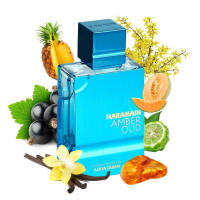 Perfume Arabe 100% Original Amber Oud Aqua Dubai Al Haramain 100 ml – Oriental Fresca y Lujosa Unisex - details 1