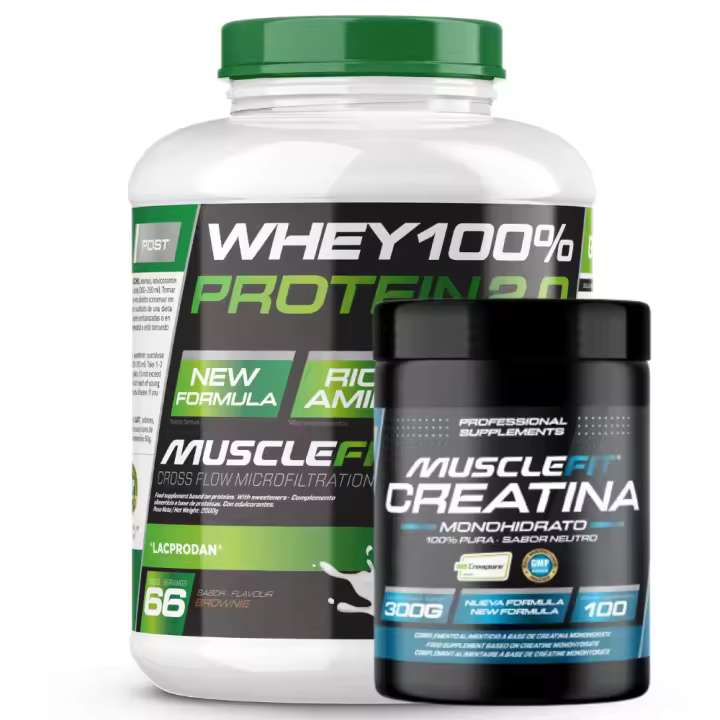 Pack WHEY 2kg + Creapure 300g - MuscleFit │MUSCLECULT│Mas musculos - 1