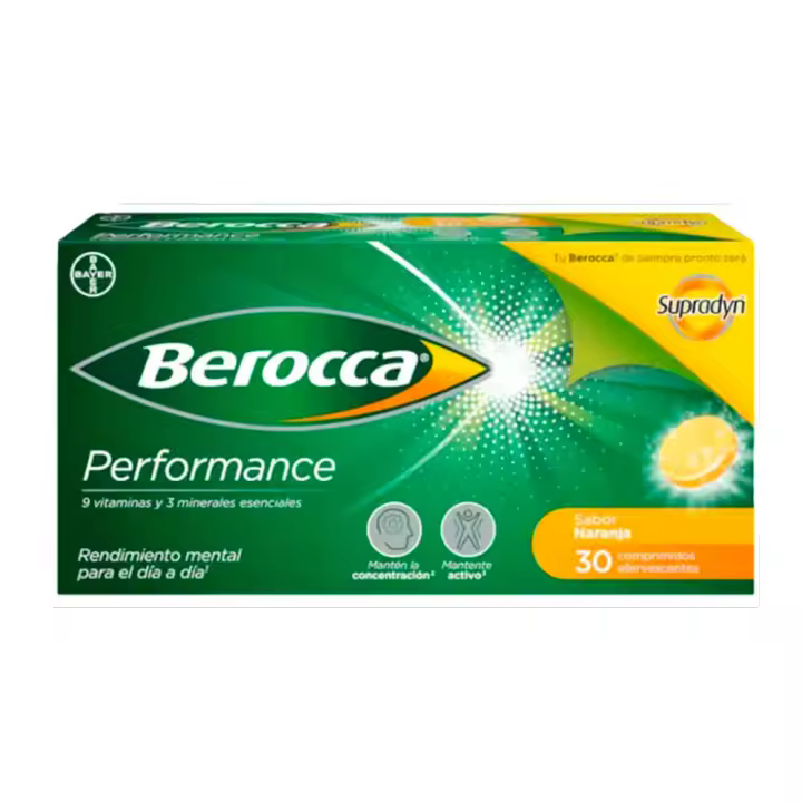 Berocca Performance Naranja 30 Comprimidos Efervescentes - 1