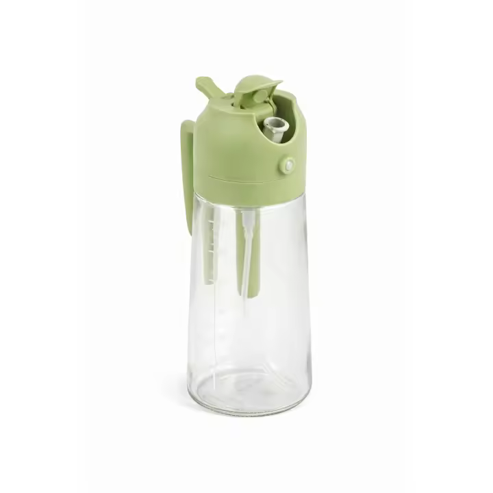 Aceitera pulverizadora 2 en 1, botella (470 ml) para aceite con función de spray y vertido, dispensador de cocina para aceite y aderezos - 1