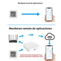 Sensor De Temperatura Y Humedad Bluetooth Tuya Con Pantalla LCD Mini Higrómetro Inteligente Control Remoto Por App Para El Hogar - details 5