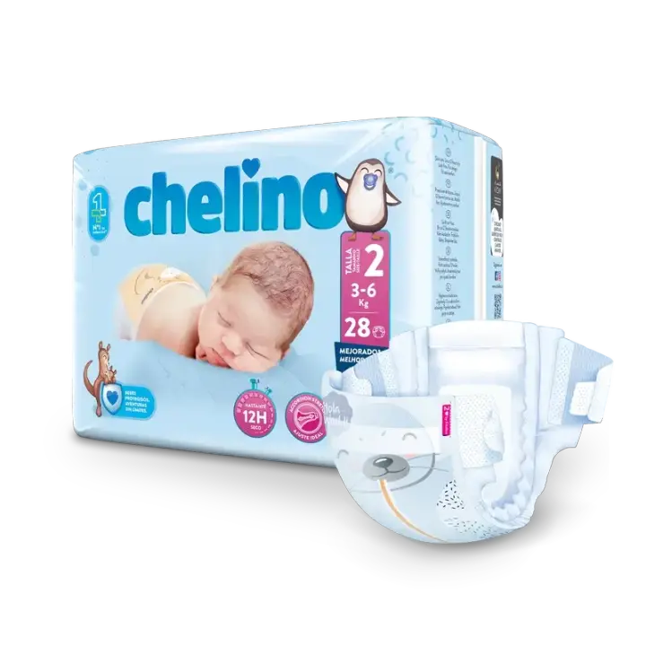Chelino Nature Pañal Bebé Talla 2 3-6kg hasta 12h Seco 28ud - 1