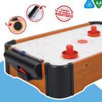 COLORBABY - Juego de mesa Hockey Aire sobremesa madera 56x31x10 cm para niños, Fabricado de madera resistente, 2 empujadores con base de fieltro, 2 discos y 2 marcadores manuales, +6 años - details 1
