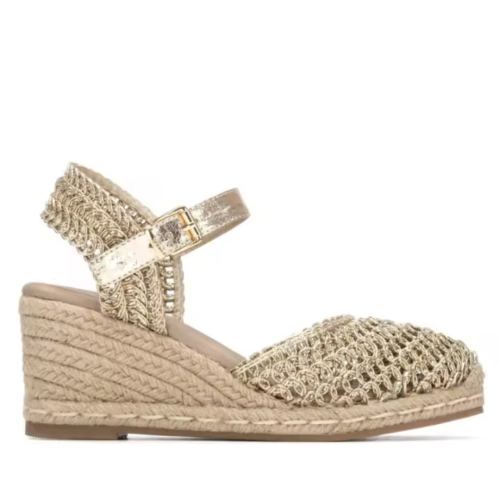 Alpargatas de mujer XTI 145296 01 VALENCIANA CORREA TRENZADA ORO 38819 26V - 1