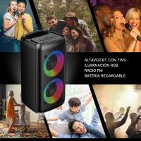 Altavoz Bluetooth BSL-S21 de 20W con Iluminación LED, TWS, Radio FM, Reproductor MP3 por USB y Micrófono Incluido, Batería de 2400 mAh y Carga USB-C - details 2
