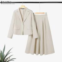 ZANZEA Traje De Mujer Elegante De Otoño 2025 Con Blazer De Manga Larga Y Vestido 2 Piezas Moda Trasero Elegante Oficina OL - details 9