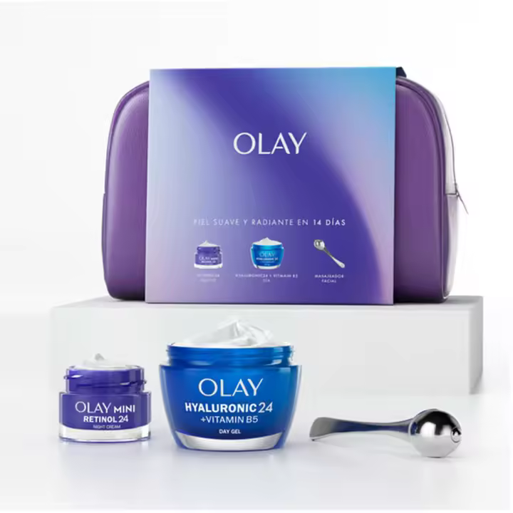 OLAY | Set de Regalo Olay con Crema Hidratante Hyaluronic 24 + Retinol 24, 2 Piezas para Cuidado Facial Diario y Nocturno, Ideal para Piel Seca, 50ml + 15ml - 1