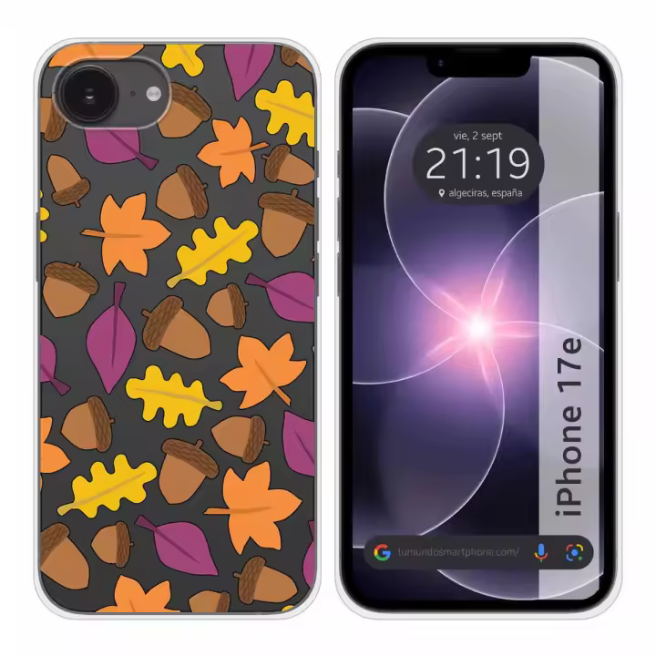 Funda Silicona Transparente para iPhone 17e diseño Otoño Dibujos - 1