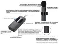 VIKEFON 3 En 1 Microfono Lavalier Inalámbrico Profesional Para iPhone Android Y Cámara Microfono Para iPad Tablet Con Ruido - details 3