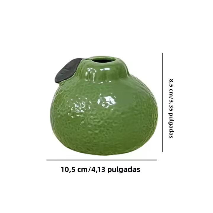 Vaso De Flor Cerámico Creativo En Forma De Fruta Decoración De Escritorio Para Oficina Y Jardín Hidroponía Ornamento De Mesa - 1