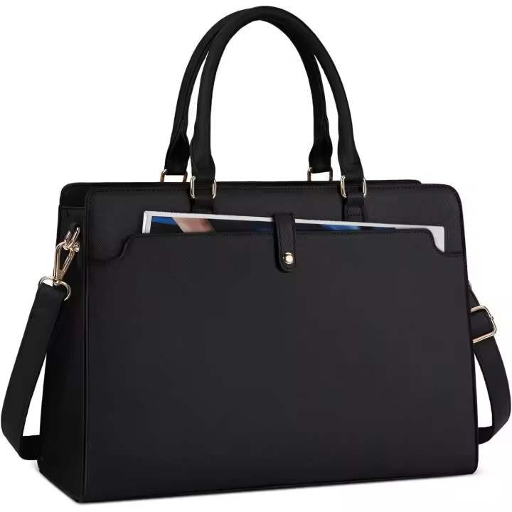 Bolso de Mujer Grande Capacidad Bolso Universidad Mujer Impermeable Bolso Portatil Ordenador Mujer 15.6 Pulgadas Cuero PU Bolso Shopper Bolsa - 1