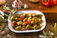 Aceitunas Partidas de la Abuela Chicón Lebrón, receta tradicional Antequera, pimiento y ajo, sin gluten, 2,5kg escurrido - details 2