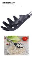 1-Pack Utensilios De Cocina De Silicona Con Mango De Acero Inoxidable Resistente Al Calor Cuchara De Sopa Colador De Pasta Accesorios De Cocina Ecológicos - details 3