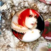 MALICE MIZER Broches Creativos En Forma De Caracteres De Dibujos Animados Para Accesorios De Mochila Pinzas De Encaje Snap-in Joyería Regalos - details 1