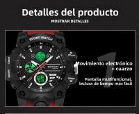 Reloj Militar Para Hombre SANDA Resistente Al Agua 50M Reloj De Pulsera Digital Con Luz LED Y Alarmas Deportivo Resistente Al Shock - details 20