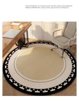 Carpetas Redondas De Veludo Cristal Nórdicas Sencillo Para Dormitorio Y Sala De Estar Antideslizantes Y Resistente Al Agua Para Estudio Y Silla De Computadora - details 7