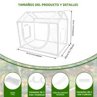 Carpa De Jardín Para Plantas Insecto-Resistente Y Anti-Pájaros PVC Cubierta Invierno Calor Anti-UV Viento Portable Para Flores - details 0