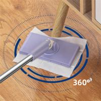 Juego De Mopa Con Toallas De Papel Para Eliminar Polvo Estático No Necesita Lavado De Manos Mopa Retráctil Rotativa Automática De Aluminio Largo - details 15