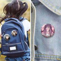 Broche De Anime Levi Ackerman Attack on Titan Badge Redondo Laser Accesorios Para Ropa Y Mochilas Material Metálico Estilo Moderno - details 2
