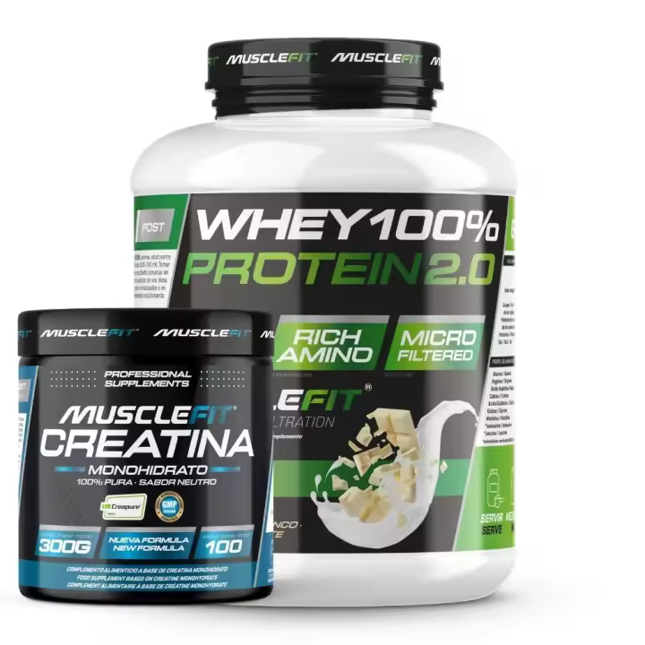 Pack WHEY 2kg + Creatina Creapure 300g - MuscleFit │MUSCLEVIP│MAS MUSCULOS - 1