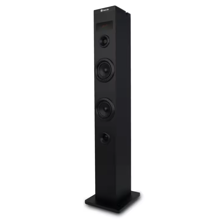 NGS Skycharm - Torre de Sonido 50W con Bluetooth, Entrada Óptica, USB, Radio FM y Mando a Distancia - 1
