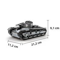 Kit De Modelado De Tanque Pesado Panther De La Segunda Guerra Mundial 673 Piezas Bloques De Construcción Militar Aleman NBFZ Juguetes Educativos Para Niños - details 3