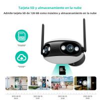 Cámara IP WIFI 4K 8MP Doble Lente Ángulo Amplio De 180° Visonera Nocturna CCTV Seguridad Exterior Protección Cámara De Vigilancia - details 11