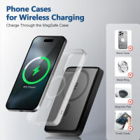 FGNS Power Bank Inalámbrico Magnético 10000mAh con Carga Rápida USB C 22.5W PD QC 3.0, Cargador Portátil Compatible con smartphones con carga inalámbrica. Android, - details 0