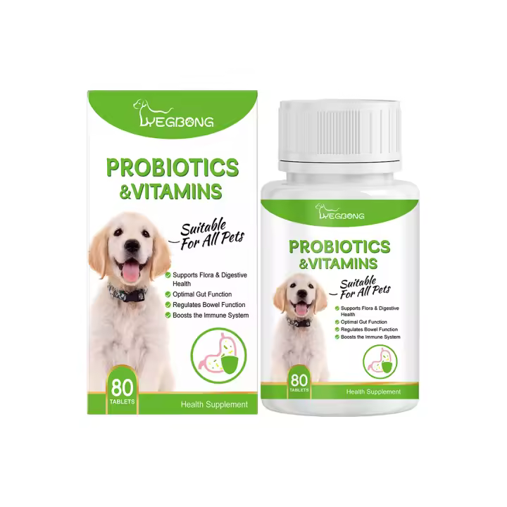 Tabletas de Probióticos para Mascotas - Mejora la Salud Intestinal, Promueve la Absorción de Nutrientes, Suplemento de Cuidado Mascotas - 1