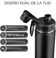 Botella Deportiva Aislada 1000ml 32 Oz De Acero Inoxidable Con Tapa De Boquilla Sellada Y Doble Capa De Vacío Para Beber Agua - details 4