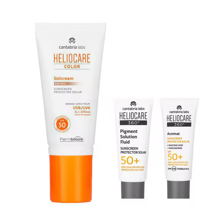 Heliocare SPF 50 Gel Cream Brown 50 ml is a sunblock suitable for all skin types, especially dry and sensitive, with a moisturizing formula and antioxidant properties for a smooth finish. Ideal for sun protection and daily use. - 1