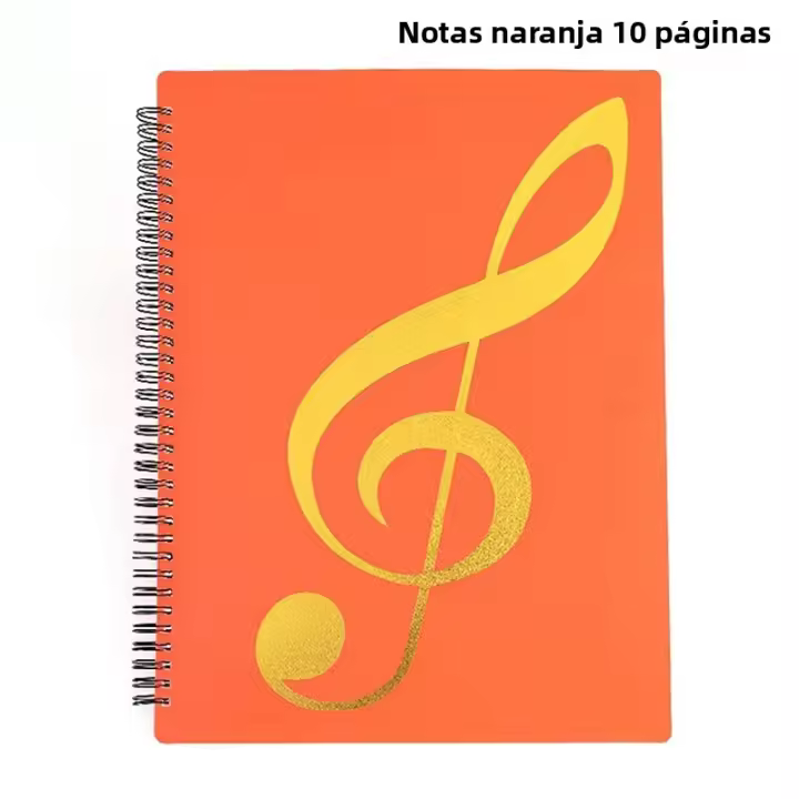Carpeta Flexible Para Partituras De Piano A4 Con 20 Páginas Clip Para Hojas De Nota Organizador De Papel Musical Para Práctica - 1