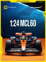 McLaren MCL60 F1 Miniatura De Coche De Acción a Escala 1:24 Juguetes De Aleación De Metal Con Ruedas Giratorias Regalo Para Niños - details 0
