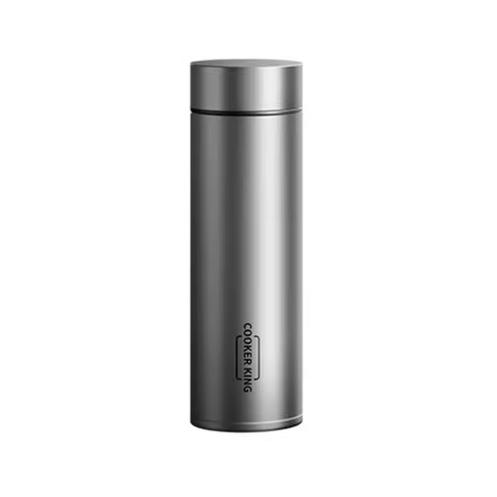 COOKER KING Taza De Té Aislada De Titanio Puro 450ml Con Estrador De Té Y Función De Infusión Para Negocios Y Viajes - 1