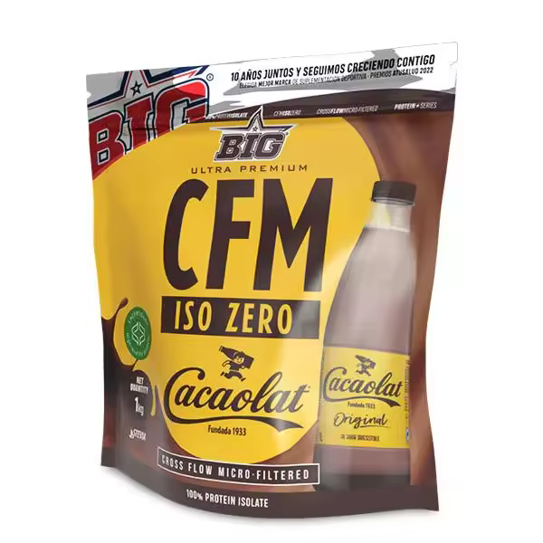 Big Proteína CFM ISO ZERO sabor CACAOLAT original - Proteína 100% aislada de calidad superior 1Kg - 1