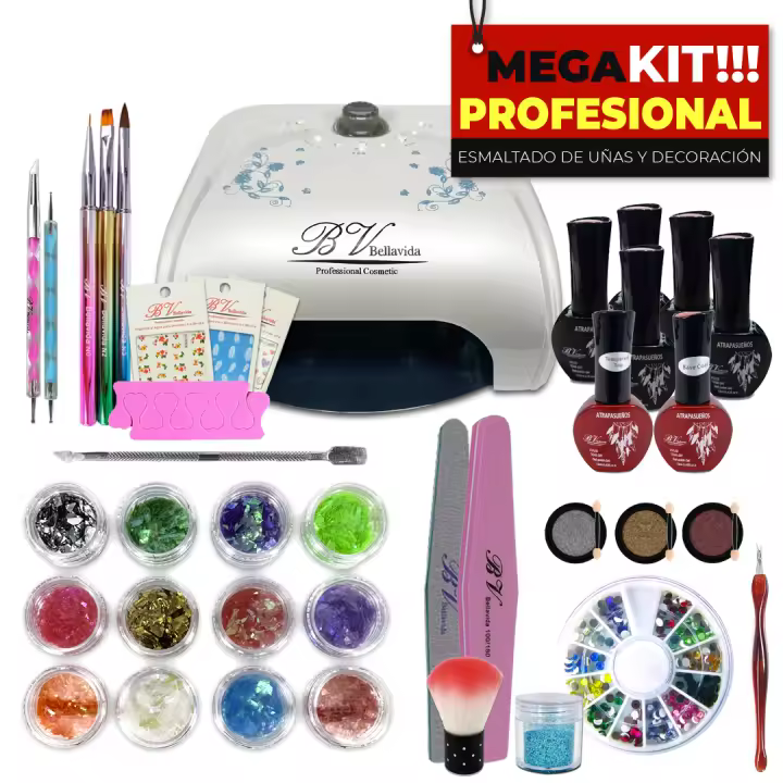 Mega Kit Profesional Esmaltado de Uñas y Decoraciones - 1