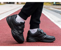 Zapatillas De Deporte Casuales Para Hombre Cuero Ajustable Con Hebilla Y Cierre Blanco Zapatillas Deportivas Masculinas Tenis - details 19