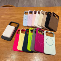 Funda De Teléfono De Silicona Líquida De Lujo Magnética Para Carga Inalámbrica Compatible Con iPhone 17 Air 17 pro Max Bumper Color Sólido - details 0