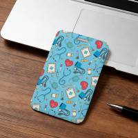 Funda Protectora Para Tarjetas De Acceso Y Comida Moderna Rosa Con Herramientas De Médico Y Enfermera Estilo Clásico Unisex - details 13