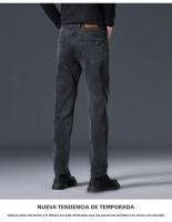 Nuevos Jeans De Invierno Para Hombre Cálidos Con Fleece Pantalones Casuales De Algodón Elásticos Estilo Recto Moda Con Cierre De Cremallera - details 8