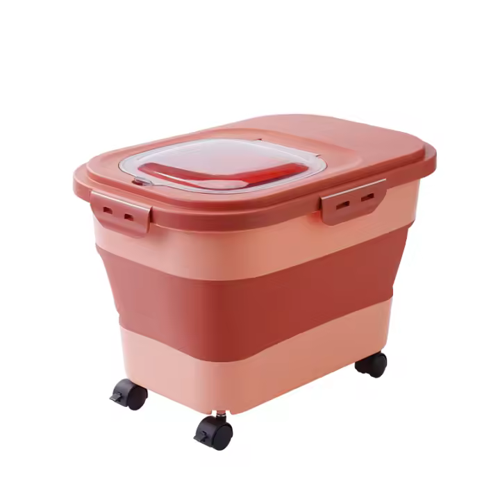 Contenedor De Almacenamiento Para Alimentos Para Perros Y Gatos 13/33LB Caja Seca Para Alimentos Para Mascotas Con Tapa Airtight Y Selladora Para Cocina Grano De Arroz - 1