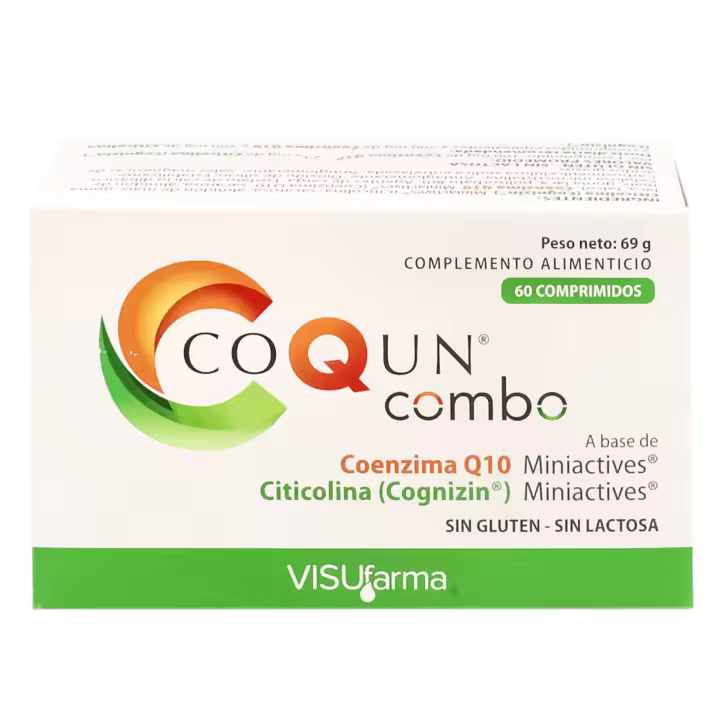 VISUfarma Coqun Combo 60 Comprimidos – Complemento Alimenticio a base de Coenzima Q10 y Citicolina - 1