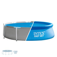 INTEX - Cobertor solar piscinas Easy Set/Metal Frame Ø305 cm, fabricado con polietileno y de 110 gr/m2 de espesor. tiene agujeros de drenaje para el agua de lluvia. peso del cobertor: 1,1 kg - details 2