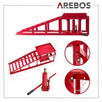 AREBOS Rampa para coche Elevador hidráulico de altura regulable Rampa 2000 kg - details 10