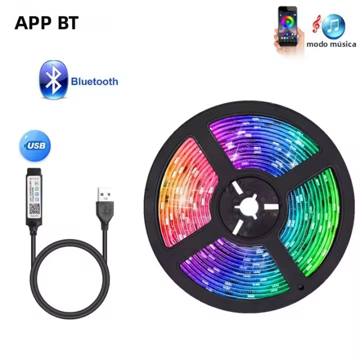 Tira De Luces LED RGB USB DC5V Con Control Infrarrojo Y 24 Teclas Para Decoración De Habitaciones Fiestas De Navidad Y Año Nuevo - 1